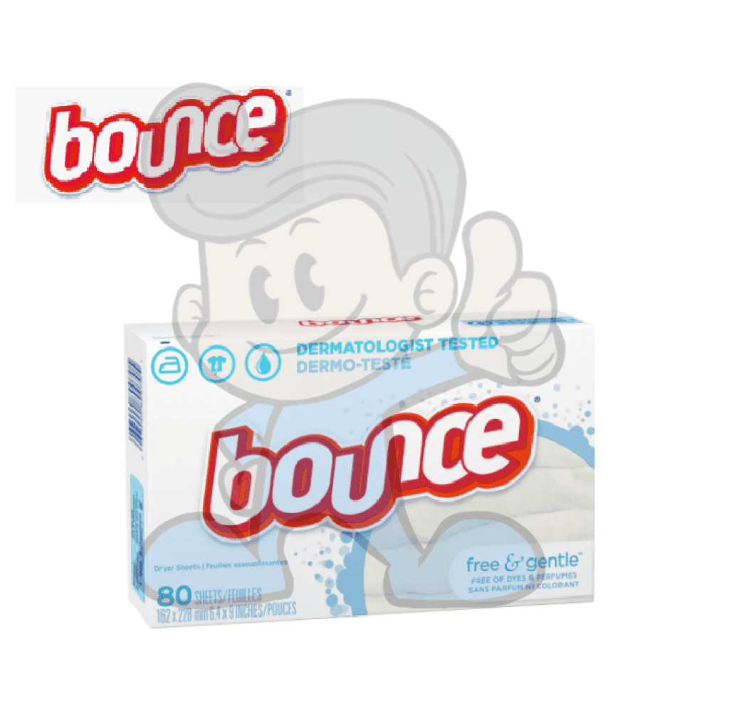 Bounce Free & Gentle Dryer Sheets 80 Count Household Supplies