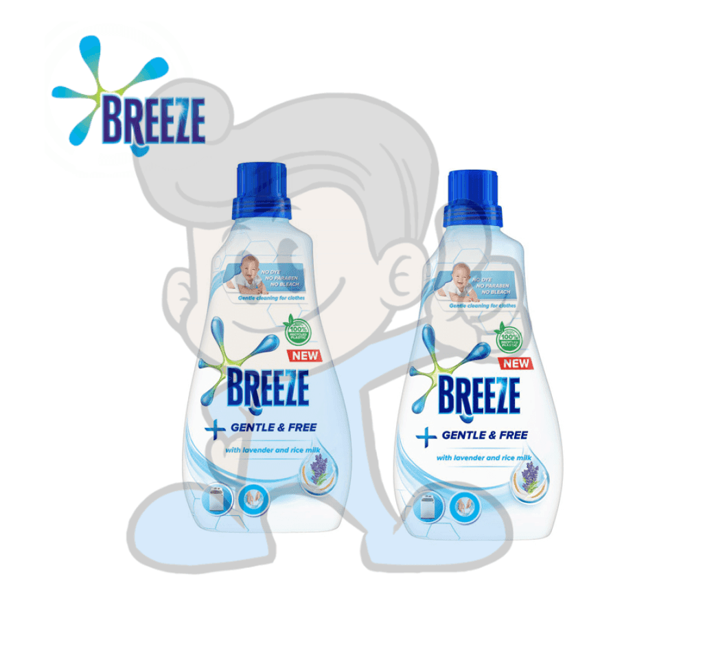 Breeze Gentle Free Liquid Detergent Bottle (2 X 980Ml) Household Supplies