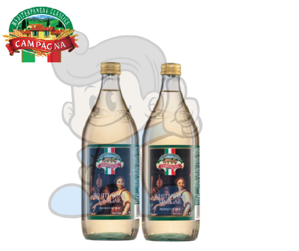 Campagna White Wine Vinegar (2 X 1L) Groceries