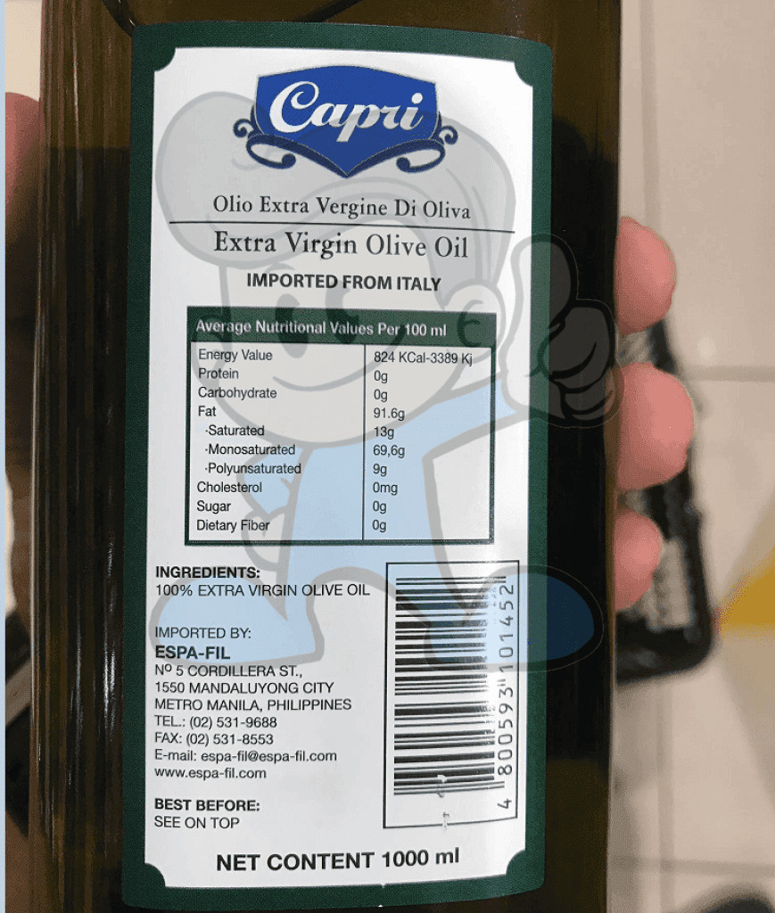 Capri Extra Virgin Olive Oil 1000Ml Groceries