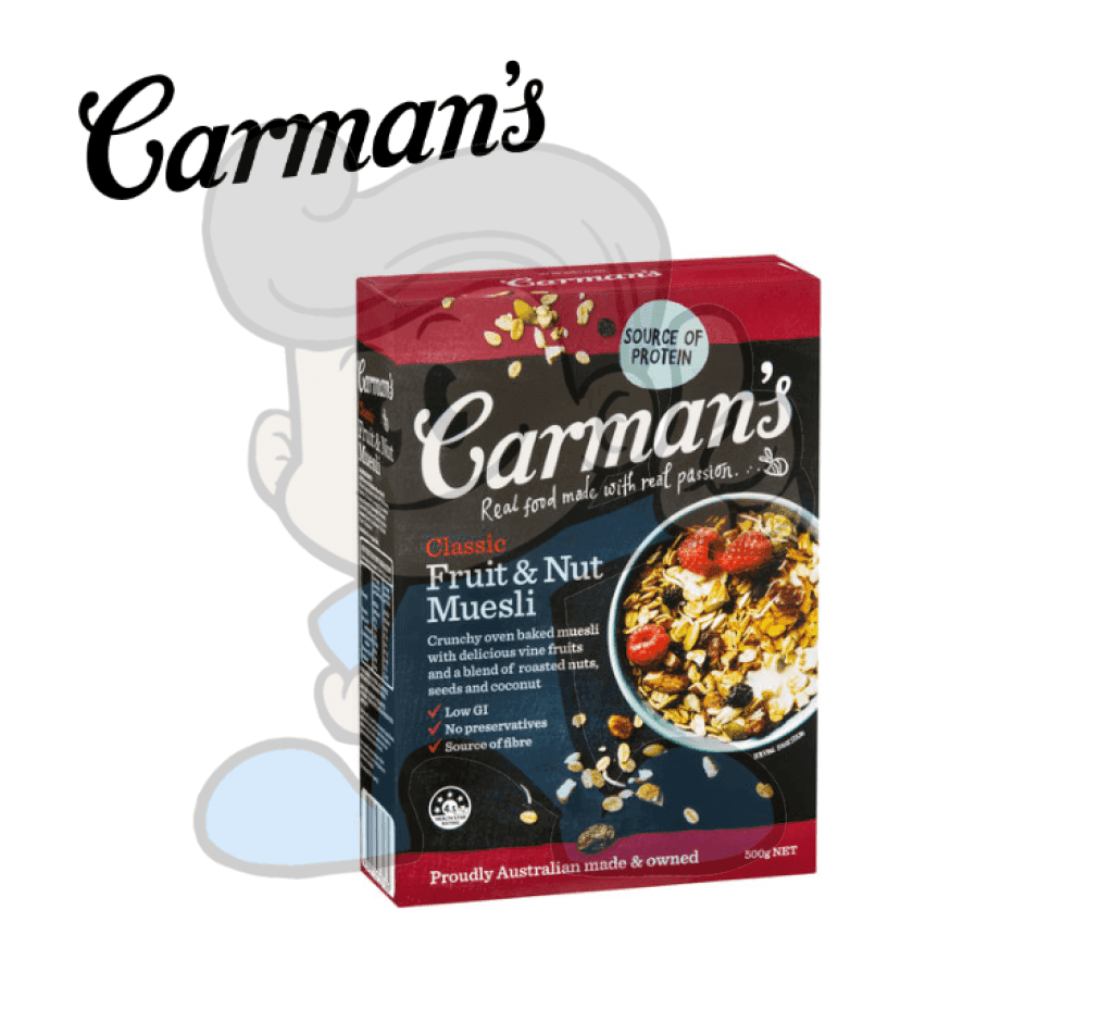 Carmans Classic Fruit And Nut Muesli 500G Groceries