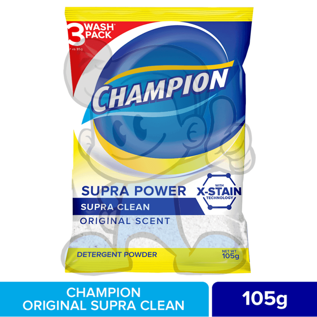 Champion Regular Supra Powder Detergent (18 X 105G) Household Supplies