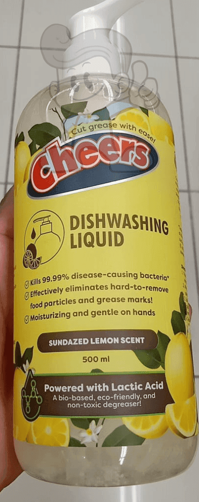 Cheers Dishwashing Liquid Sundazed Lemon Scent (2 X 500 Ml) Household Supplies