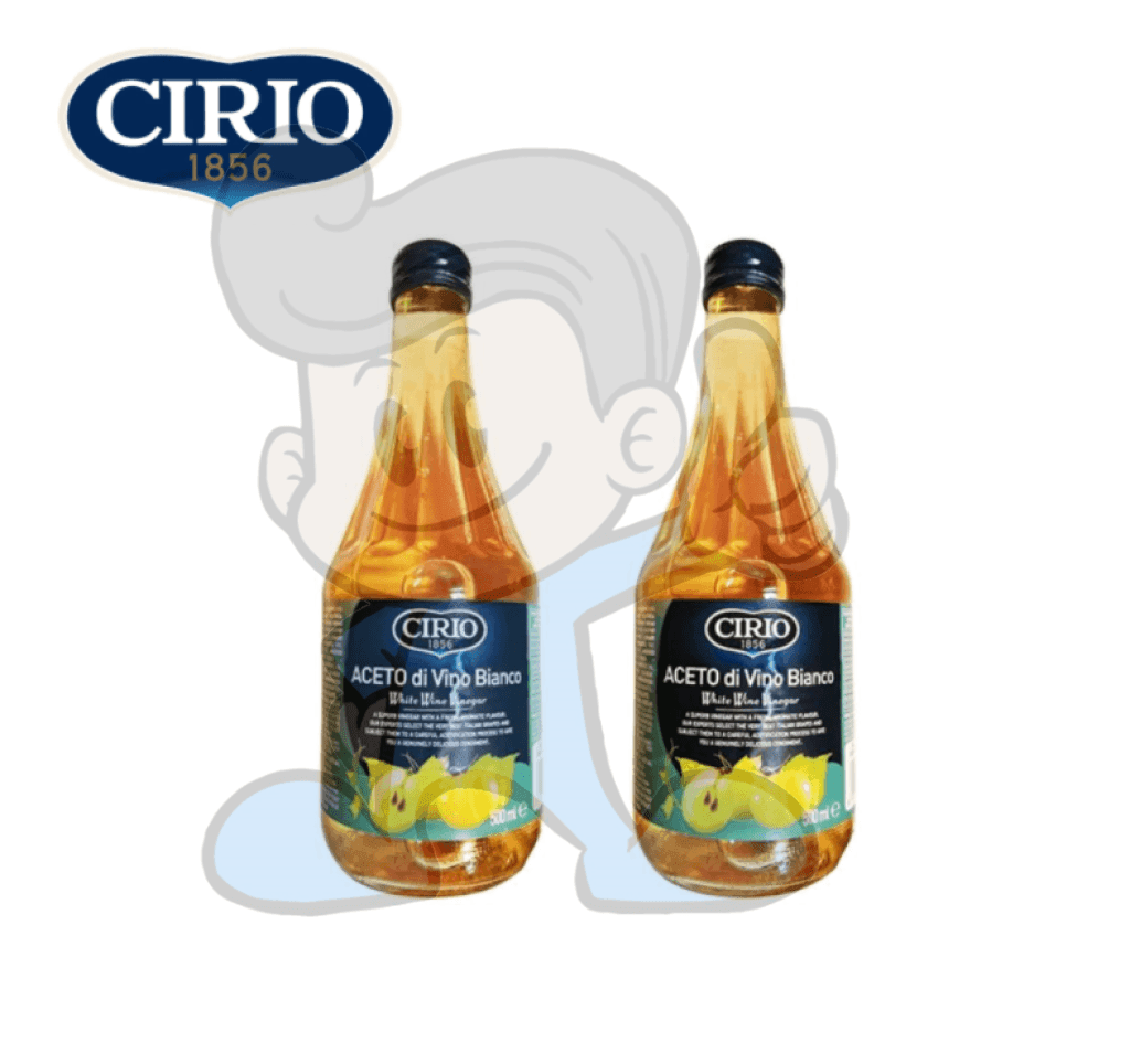 Cirio Aceto Di Vino Bianco White Wine Vinegar (2 X 500Ml) Groceries