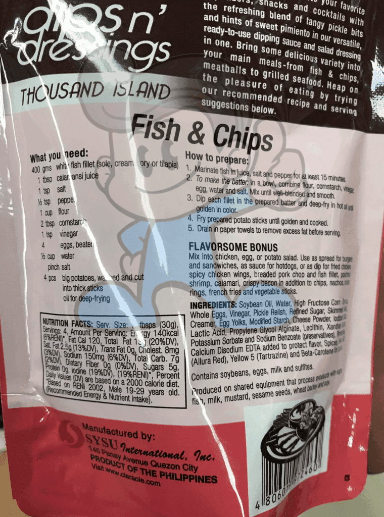 Clara Ole Dips N Dressings Thousand Island (4 X 120 G) Groceries