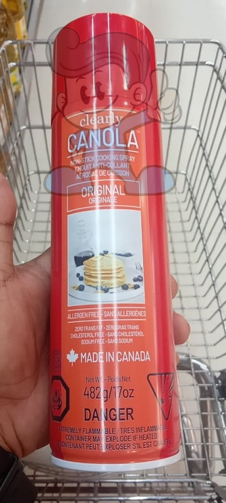 Clearly Canola Non-Stick Cooking Spray Original 482G Groceries