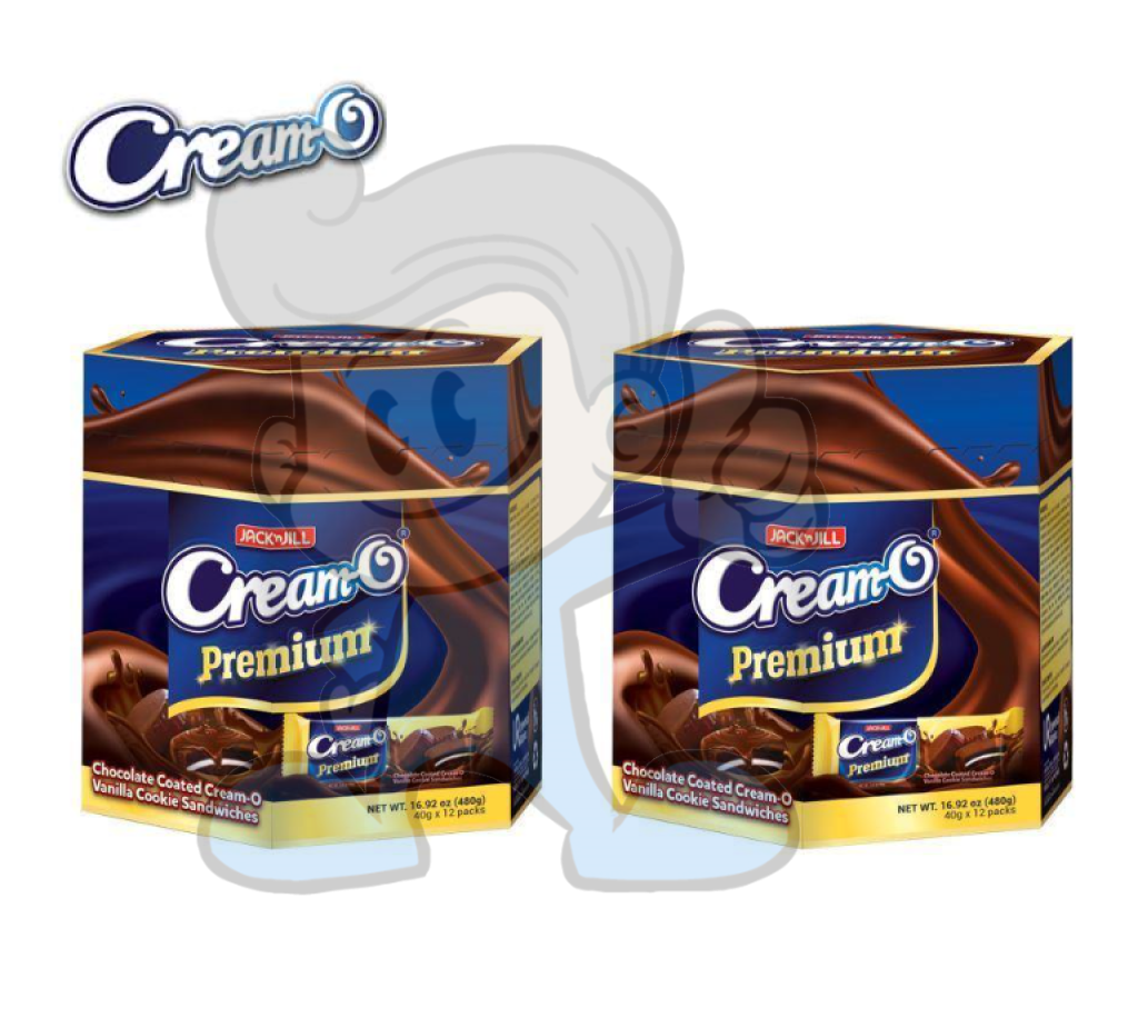 Cream-O Premium Chocolate Coated Vanilla Cookie Sandwich (2 X 480G) Groceries