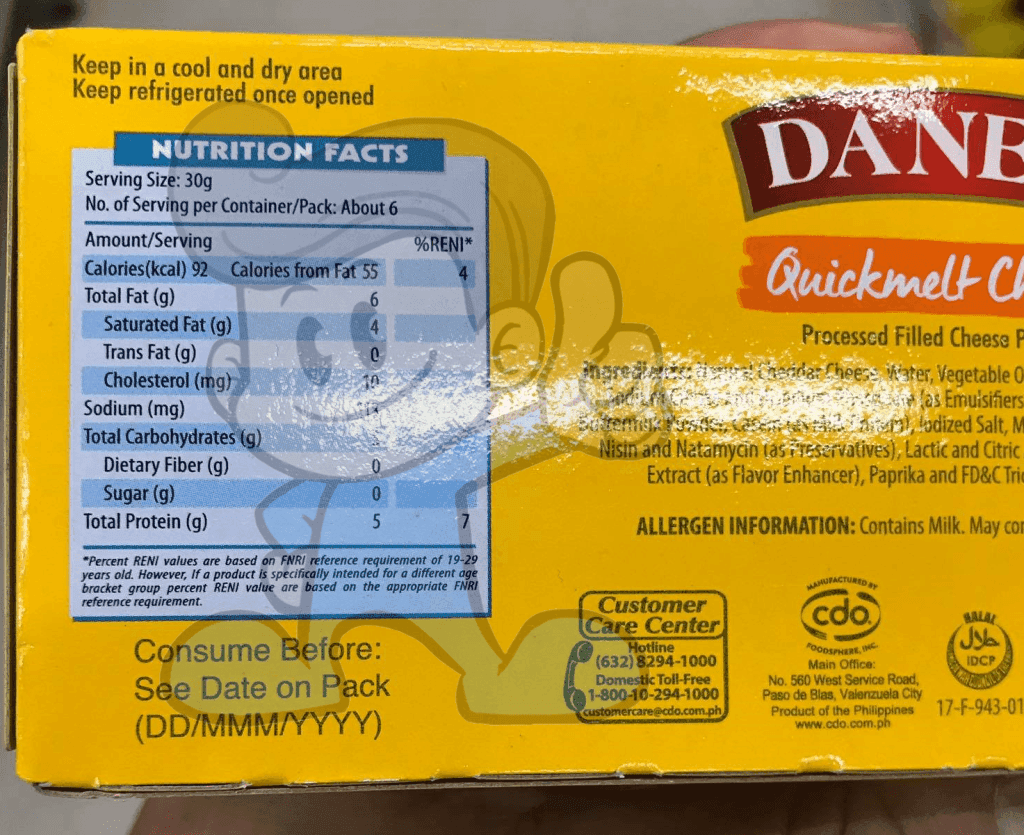 Danes Quickmelt Cheese (2 X 165 G) Groceries