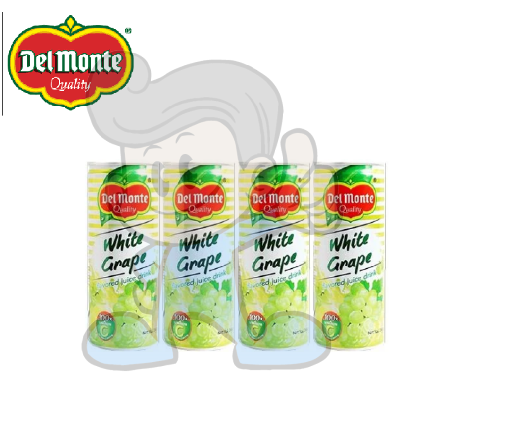 Del Monte White Grape Flavored Juice Drink (4 X 240 Ml) Groceries