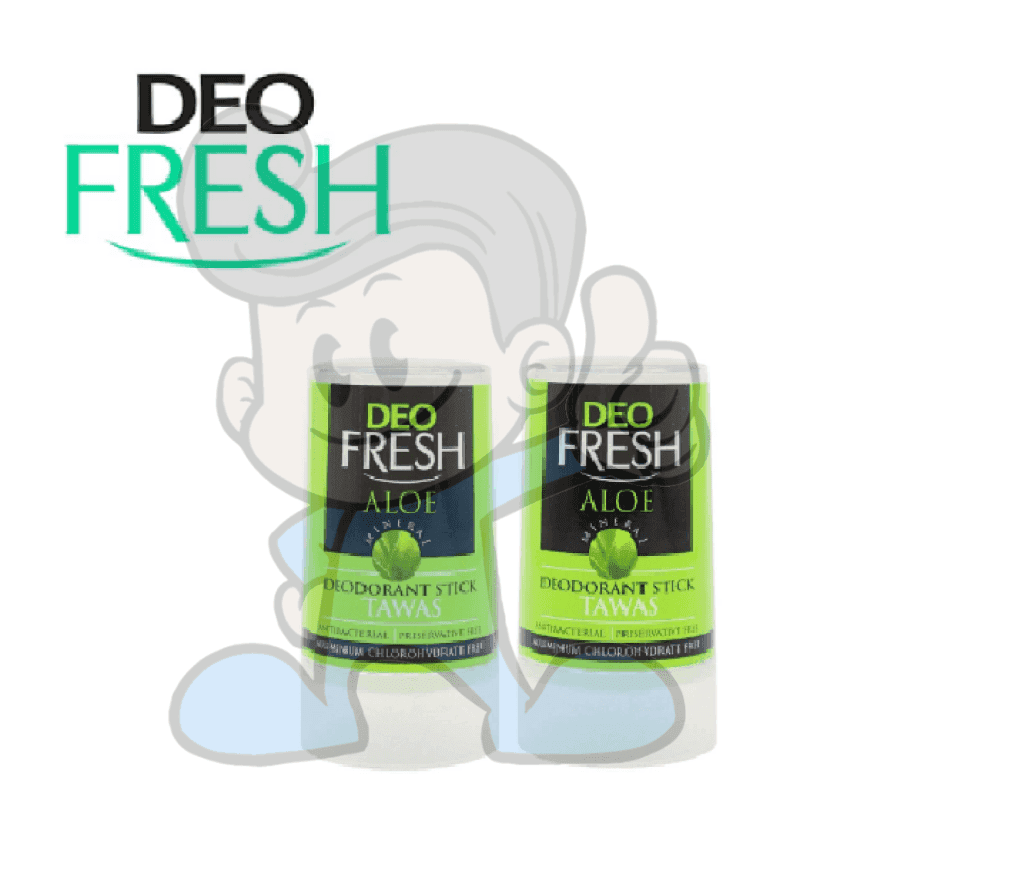 Deo Fresh Aloe Mineral Deodorant Stick Tawas (2 X 50G) Beauty