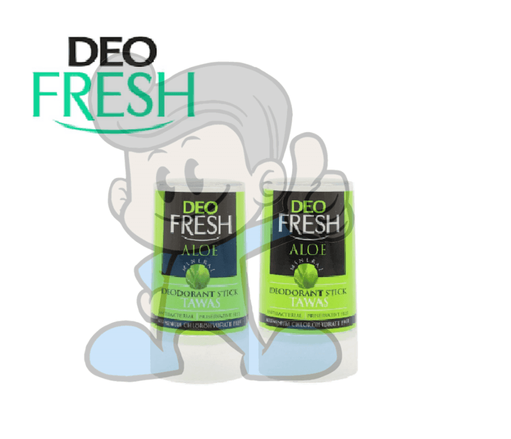 Deo Fresh Aloe Mineral Deodorant Stick Tawas (2 X 60G) Beauty