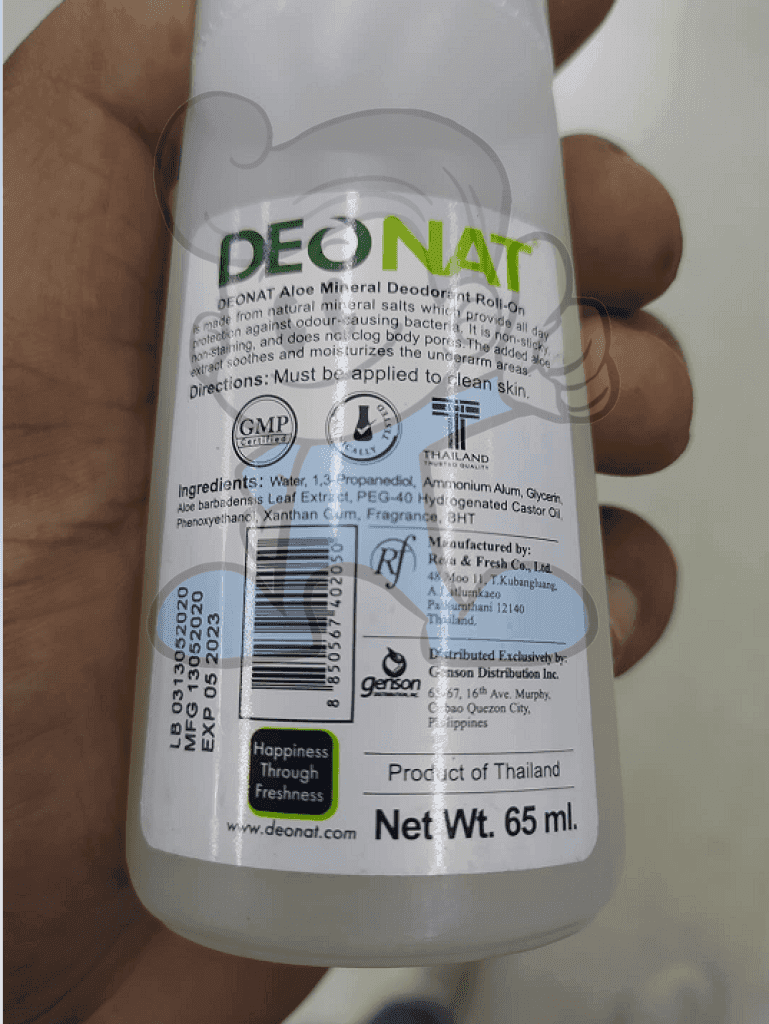 Deonat Aloe Mineral Deodorant Roll-On (2 X 65G) Beauty