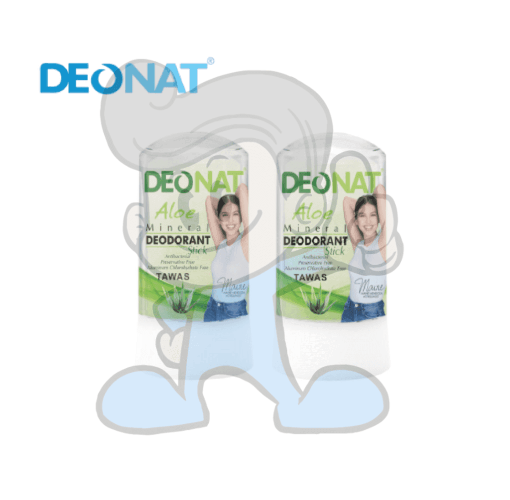 Deonat Aloe Mineral Deodorant Stick (2 X 60G) Beauty