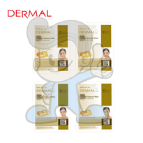 Dermal Korea Gold Collagen Essence Face Mask 4 Packs Beauty