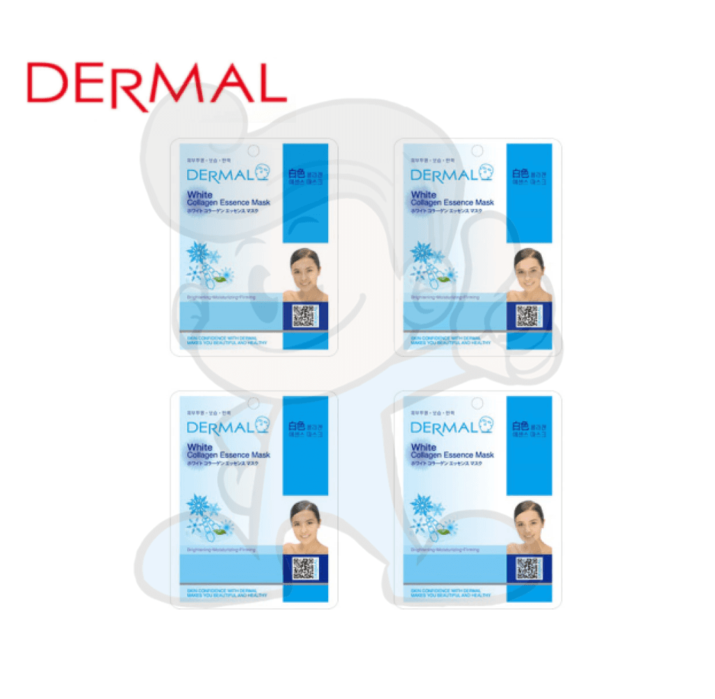 Dermal White Collagen Essence Mask 4 Packs Beauty