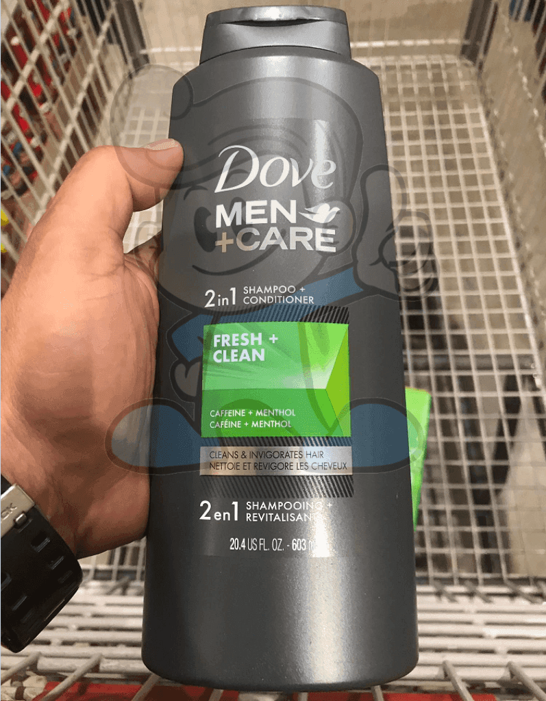 Dove Men+Care 2-In-1 Shampoo And Conditioner Fresh Clean With Caffeine 20.4Oz Beauty