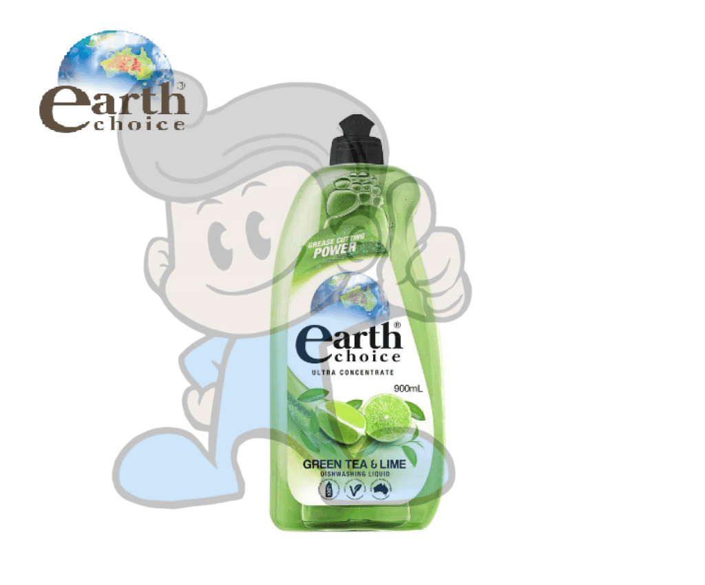 Earth Choice Ultra Concentrate Green Tea And Lime Dishwashing Liquid 900Ml Household Supplies