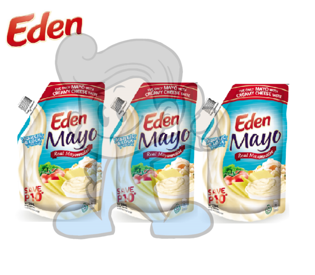 Eden Mayo Real Mayonnaise With Cream Cheese Flavor (3 X 220 Ml) Groceries