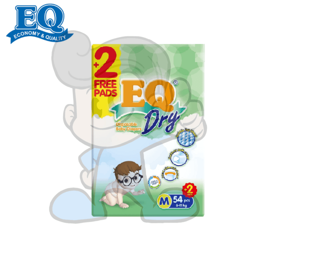 Eq Dry Disposable Baby Diapers M 54S Mother &