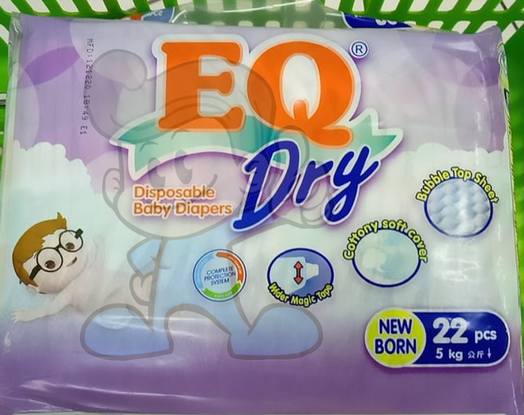 Eq Dry New Born Disposable Baby Diapers (2 X 22S) Mother &