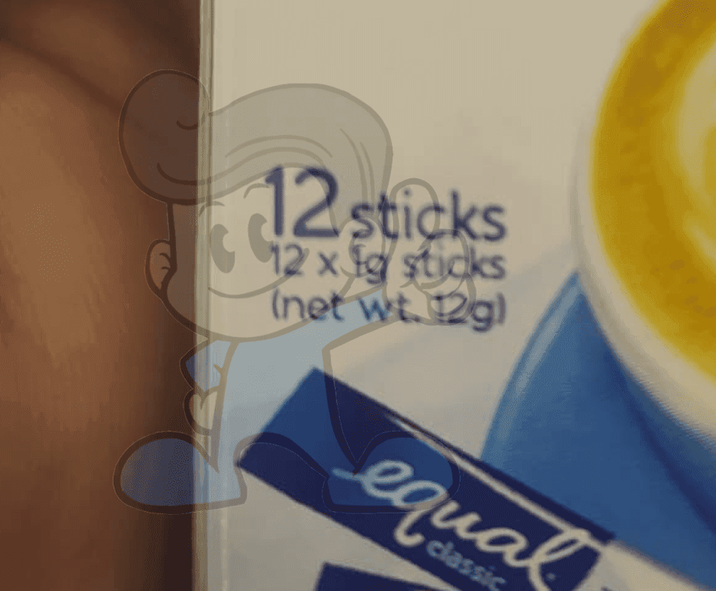 Equal Classic 0 Calorie Sweetener Sticks (6 X 12G) Groceries