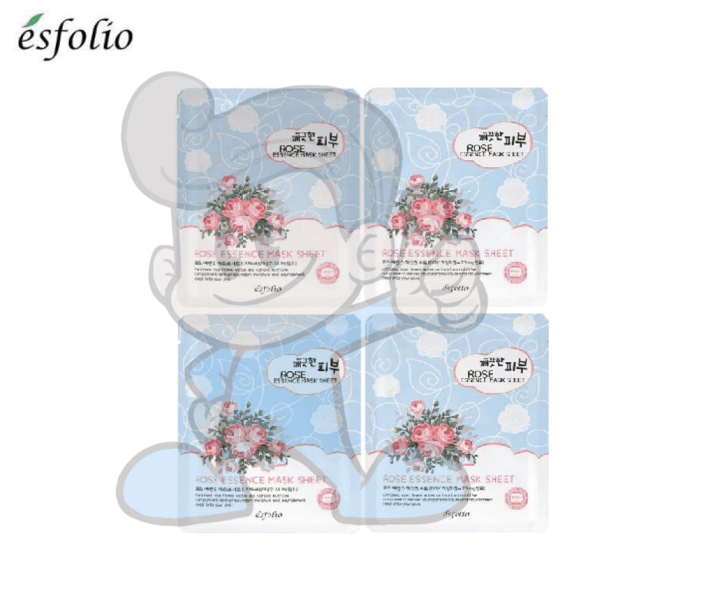 Esfolio Rose Essence Mask Sheet (4 X 25 Ml) Beauty