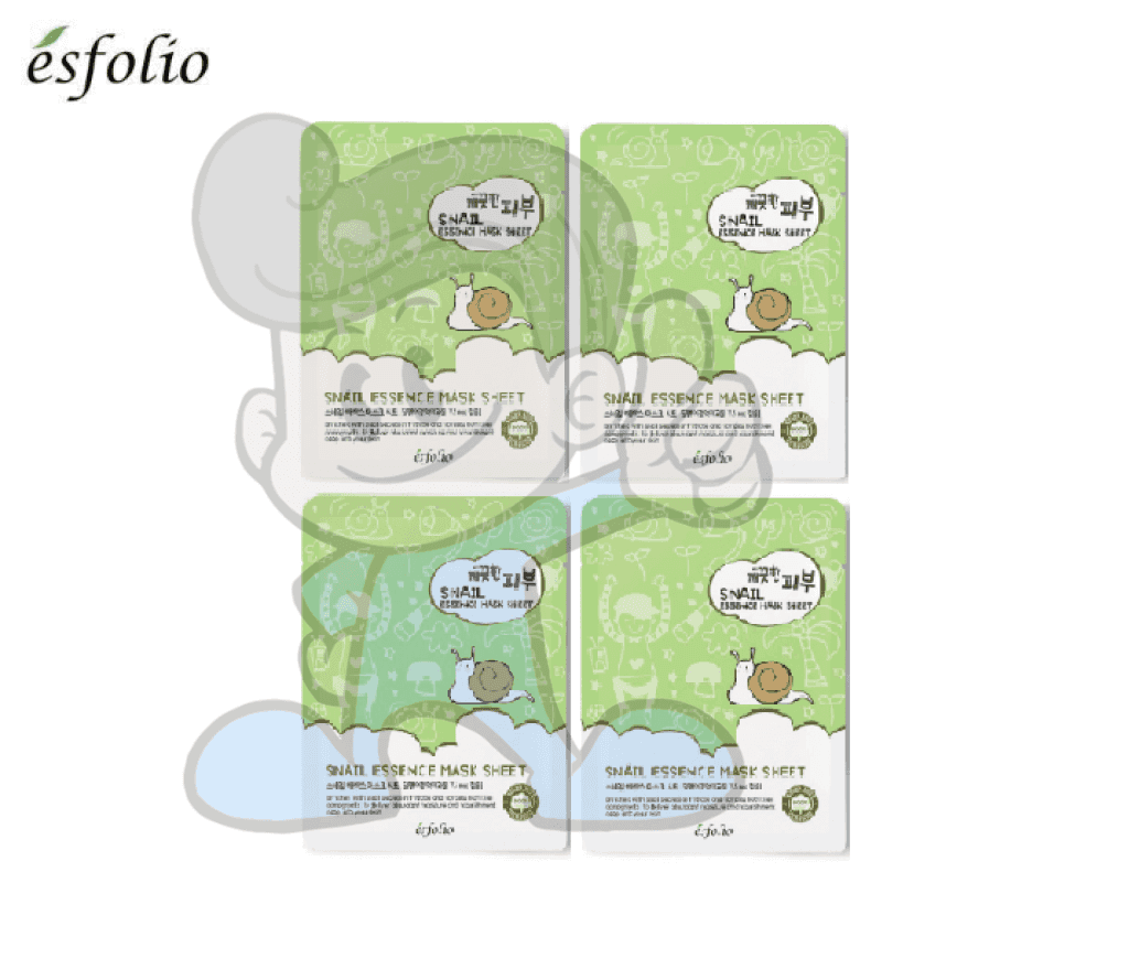 Esfolio Snail Essence Mask Sheet (4 X 25 Ml) Beauty