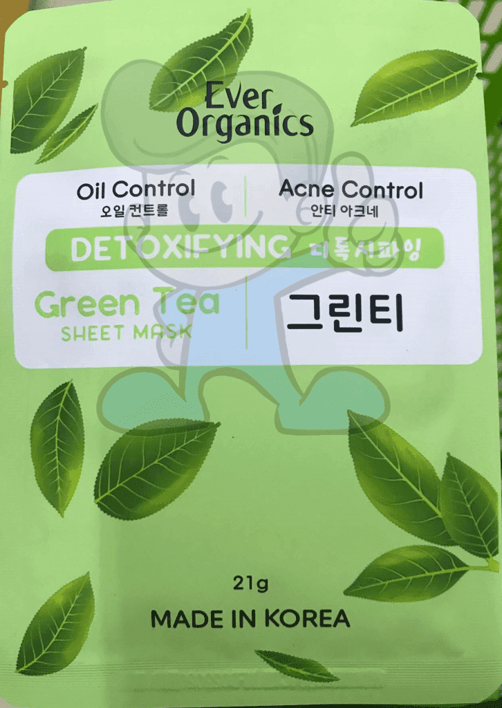 Ever Organics Detoxifying Green Tea Sheet Mask (6 X 21 G) Beauty