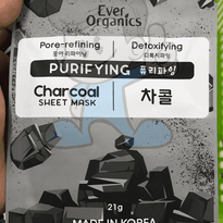 Ever Organics Purifying Charcoal Sheet Mask (6 X 21 G) Beauty