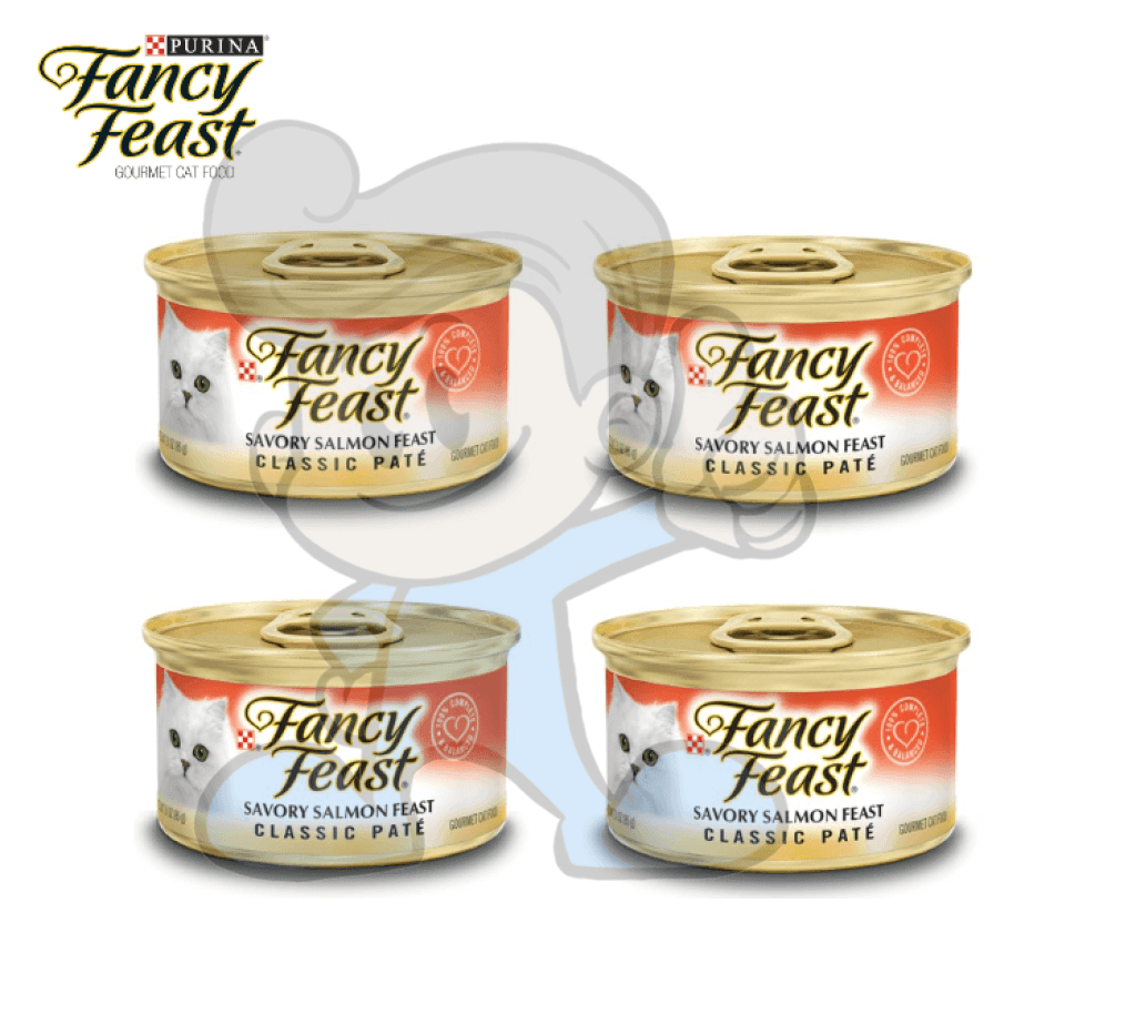 Fancy Feast Wet Cat Food Savory Salmon Pate (4 X 85G) Pet Supplies