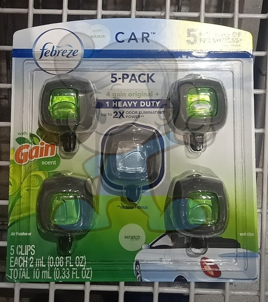 Febreze Gain Scent Car Vent Clips 5 Pack 10Ml Motors