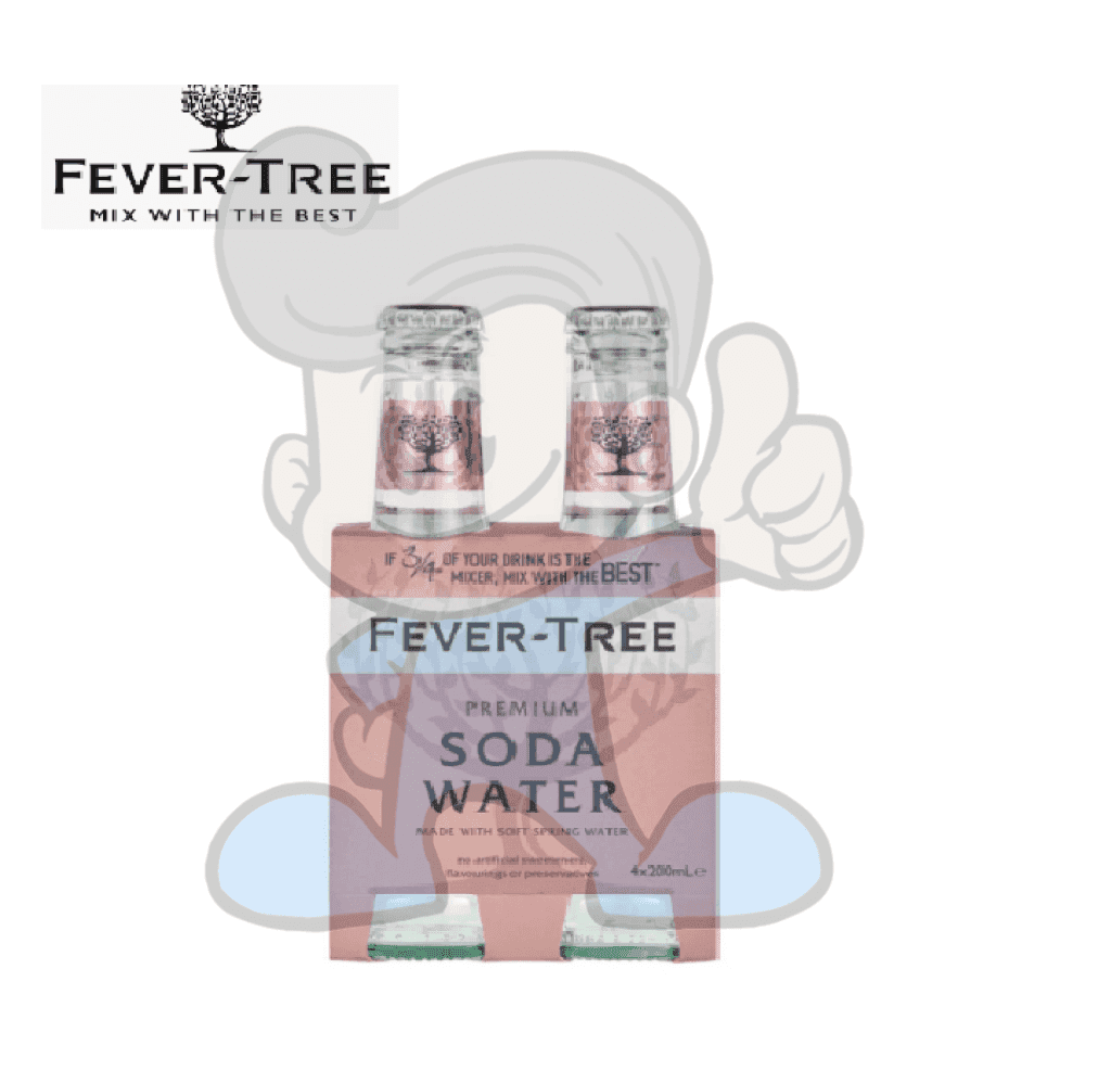 Fever Tree Soda Water (4 X 200Ml) Groceries