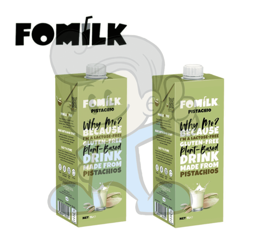 Fomilk Plant-Based Pistachio Drink (2 X 1L) Groceries