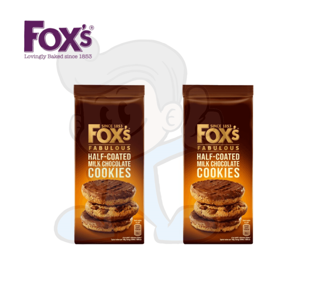 Foxs Half Coated Milk Chocolate Cookies (2 X 175G) Groceries