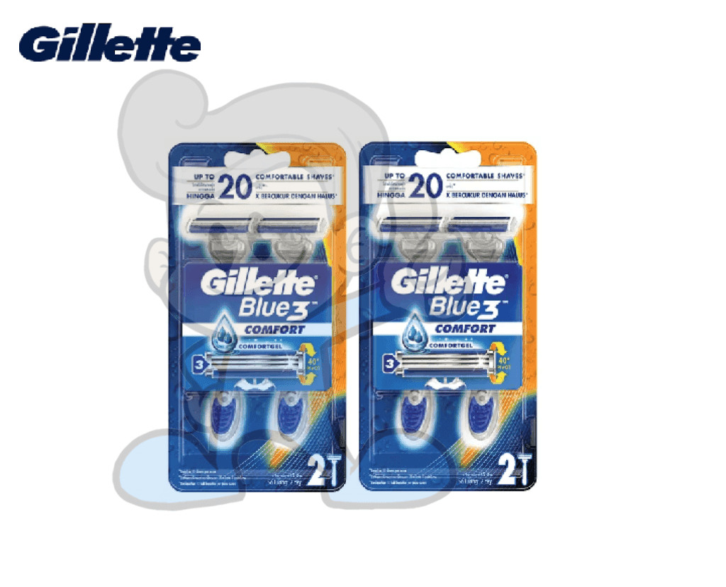 Gillette Blue 3 Comfort Razor 2S Set Of 2 Beauty