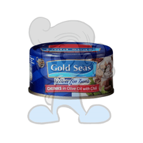 Gold Seas Yellow Fin Tuna Chunk Olive Oil W/ Chili (4 X 185G) Groceries