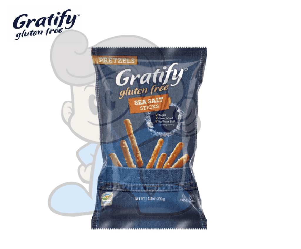 Gratify Pretzels Gluten Free Sea Salt Sticks 300G Groceries