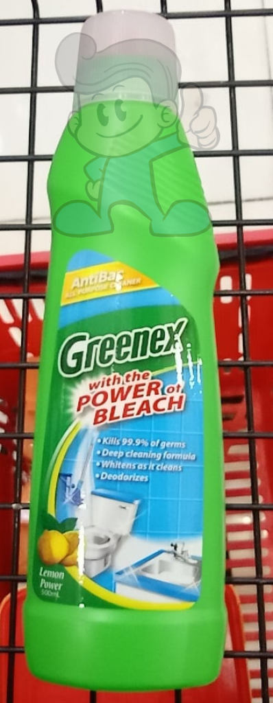 Greenex All Purpose Cleaner Antibac Lemon Power (2 X 500 Ml) Household Supplies