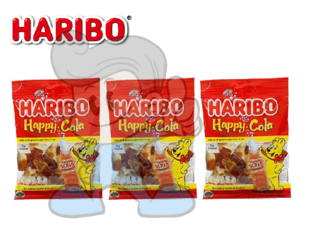 Haribo Happy Cola Gummy Candy (3 X 80 G) Groceries