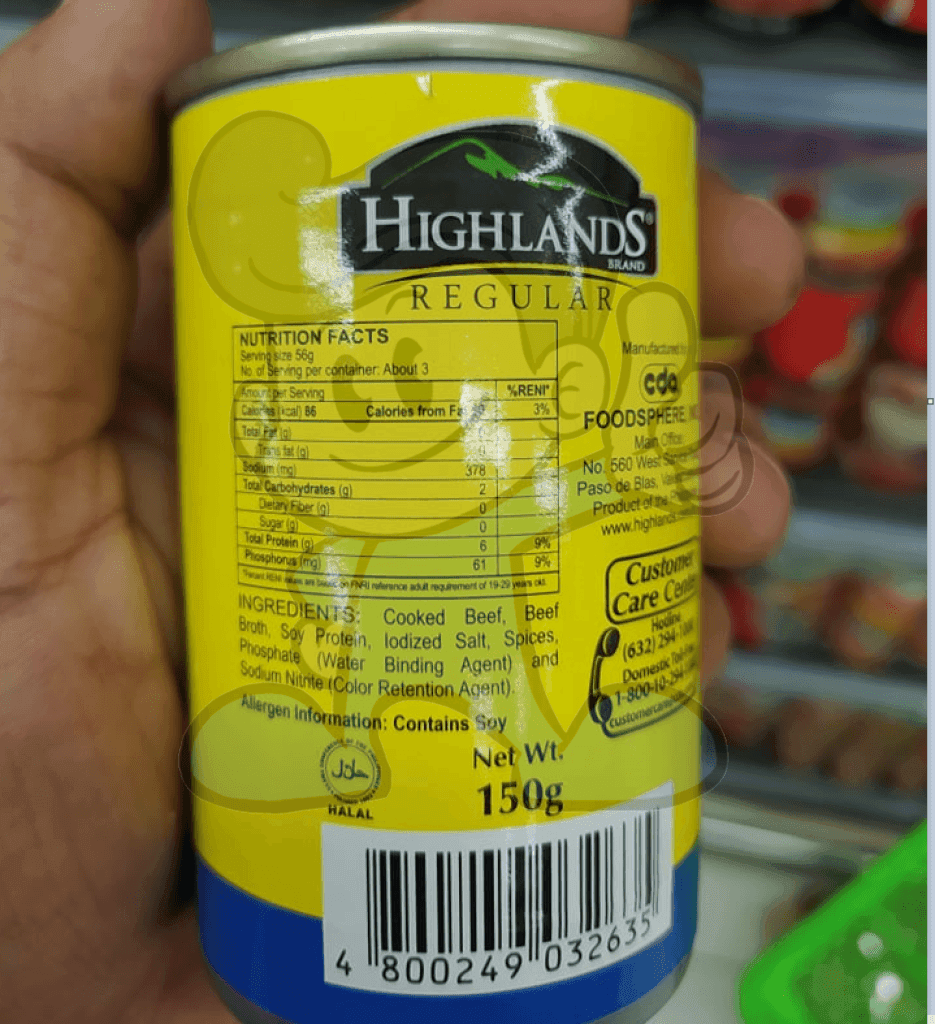 Highlands Corned Beef Regular (10 X 150G) Groceries