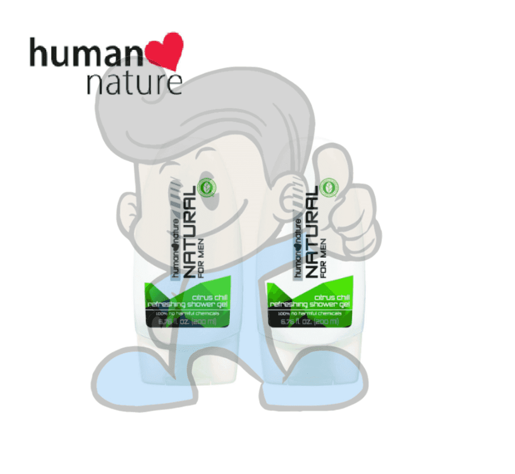 Human Nature For Men Citrus Chill Refreshing Shower Gel (2 X 200 Ml) Beauty