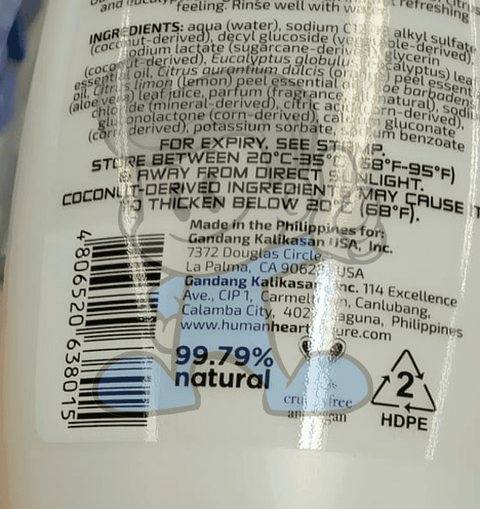 Human Nature For Men Citrus Chill Refreshing Shower Gel (2 X 200 Ml) Beauty