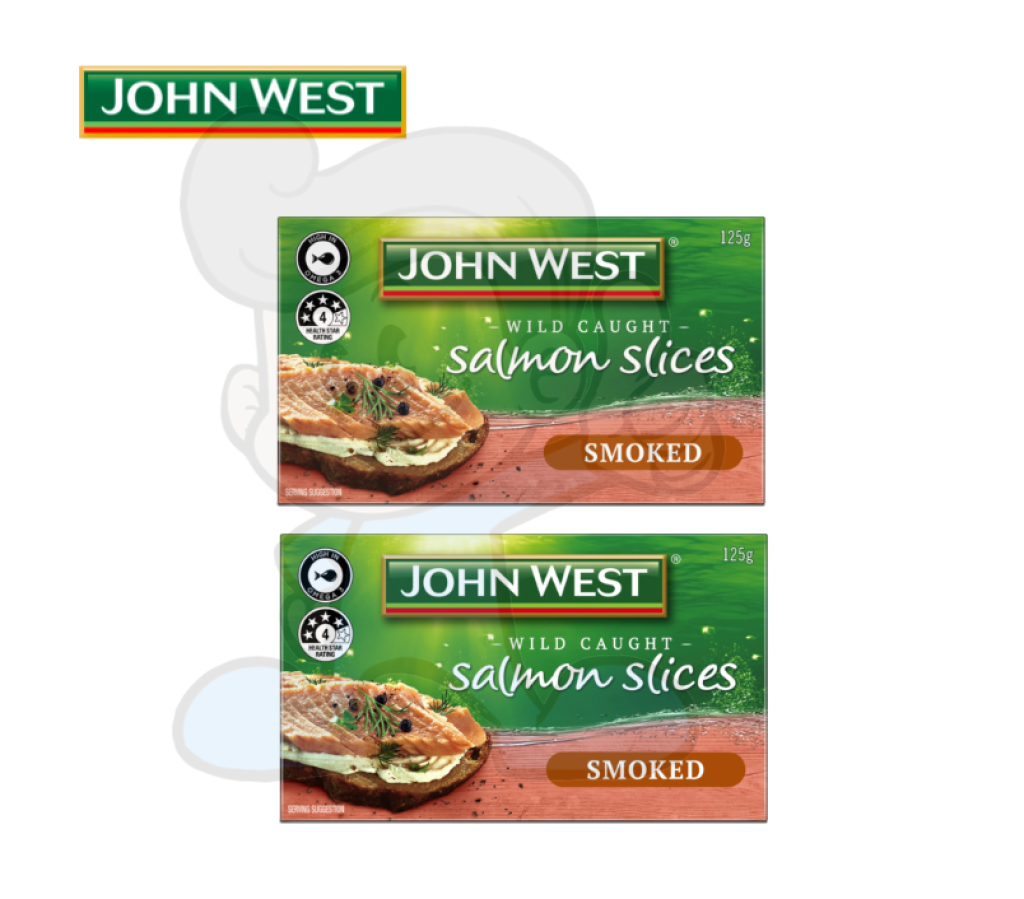 John West Salmon Slices Smoked (2 X 125G) Groceries