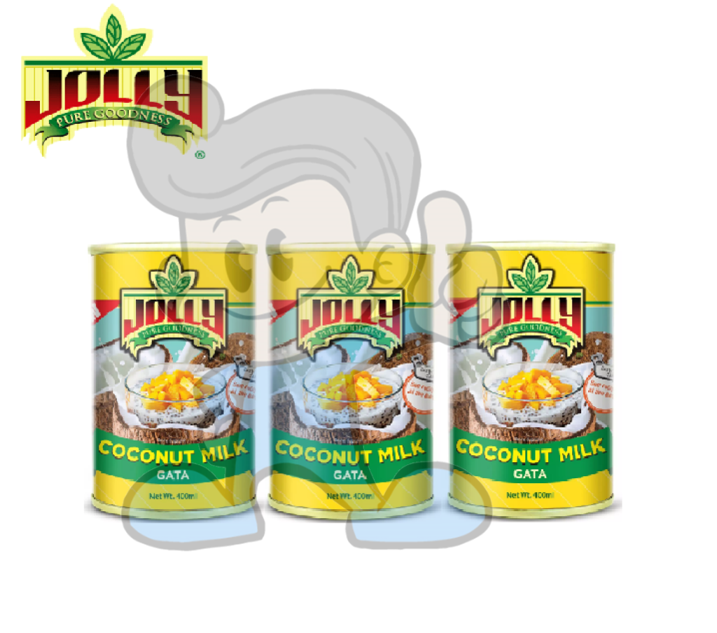 Jolly Coconut Milk Gata (3 X 400 Ml) Groceries