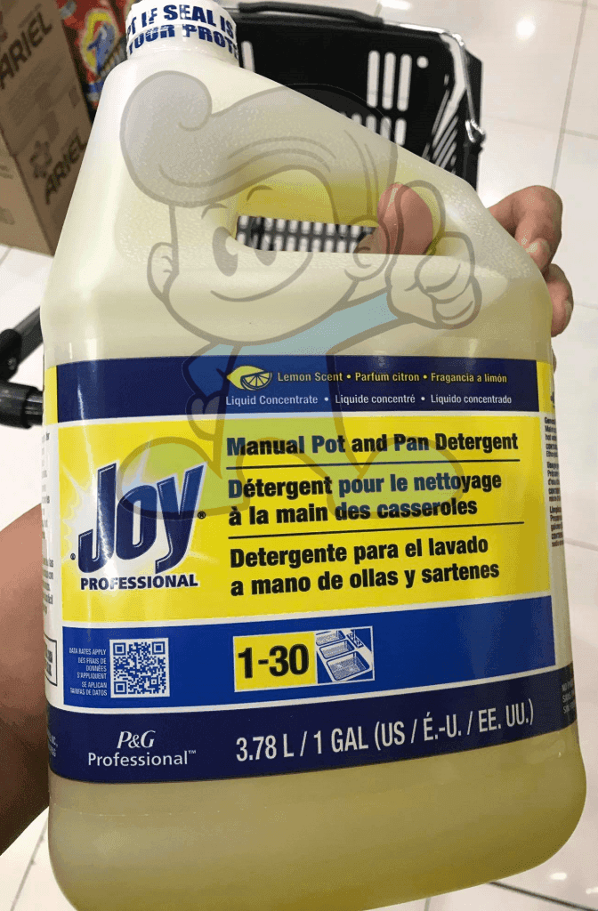 Joy Professional Manual Pot And Pan Liquid Detergent Lemon Scent 3.78L Household Supplies