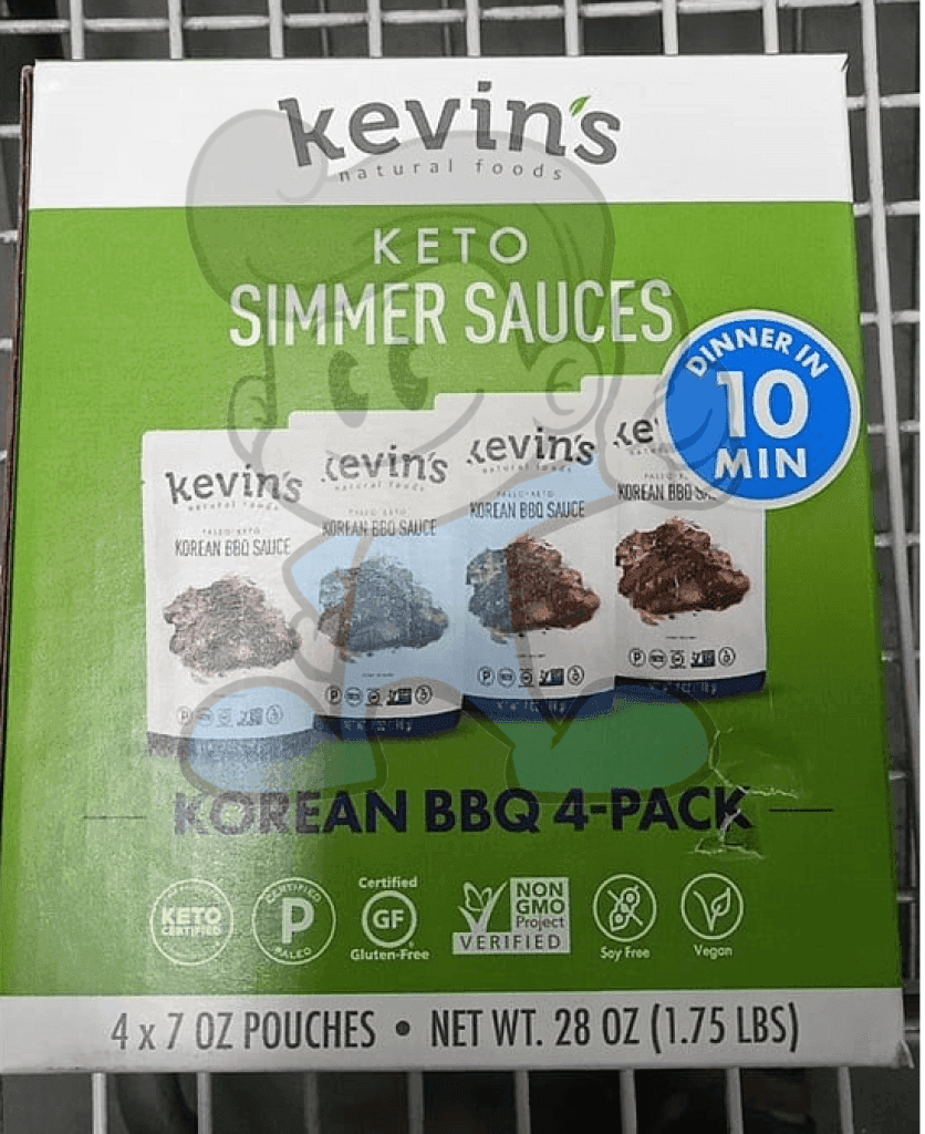 Kevins Natural Foods Keto Simmer Sauces Korean Bbq 4-Pack 28 Oz. Groceries