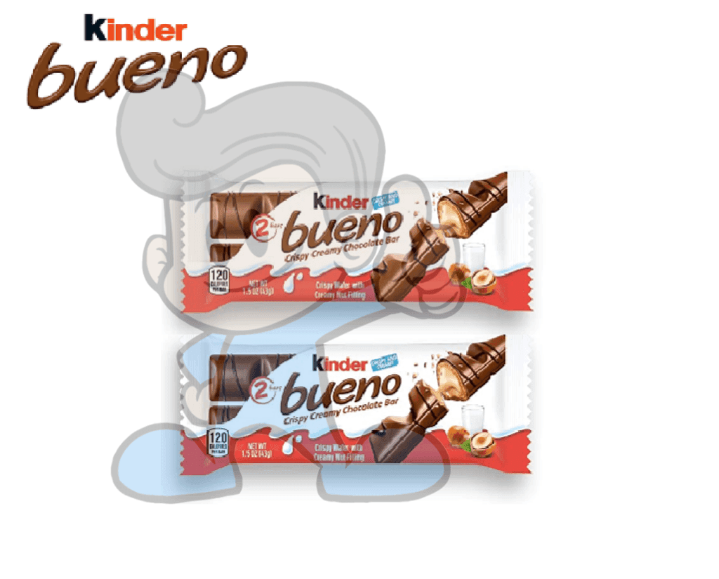 Kinder Bueno 2 Bars Crispy Creamy Chocolate Bar (2 X 43 G) Groceries