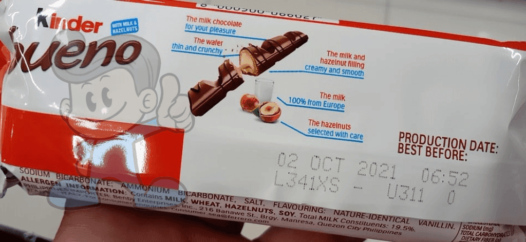 Kinder Bueno 2 Bars Crispy Creamy Chocolate Bar (2 X 43 G) Groceries