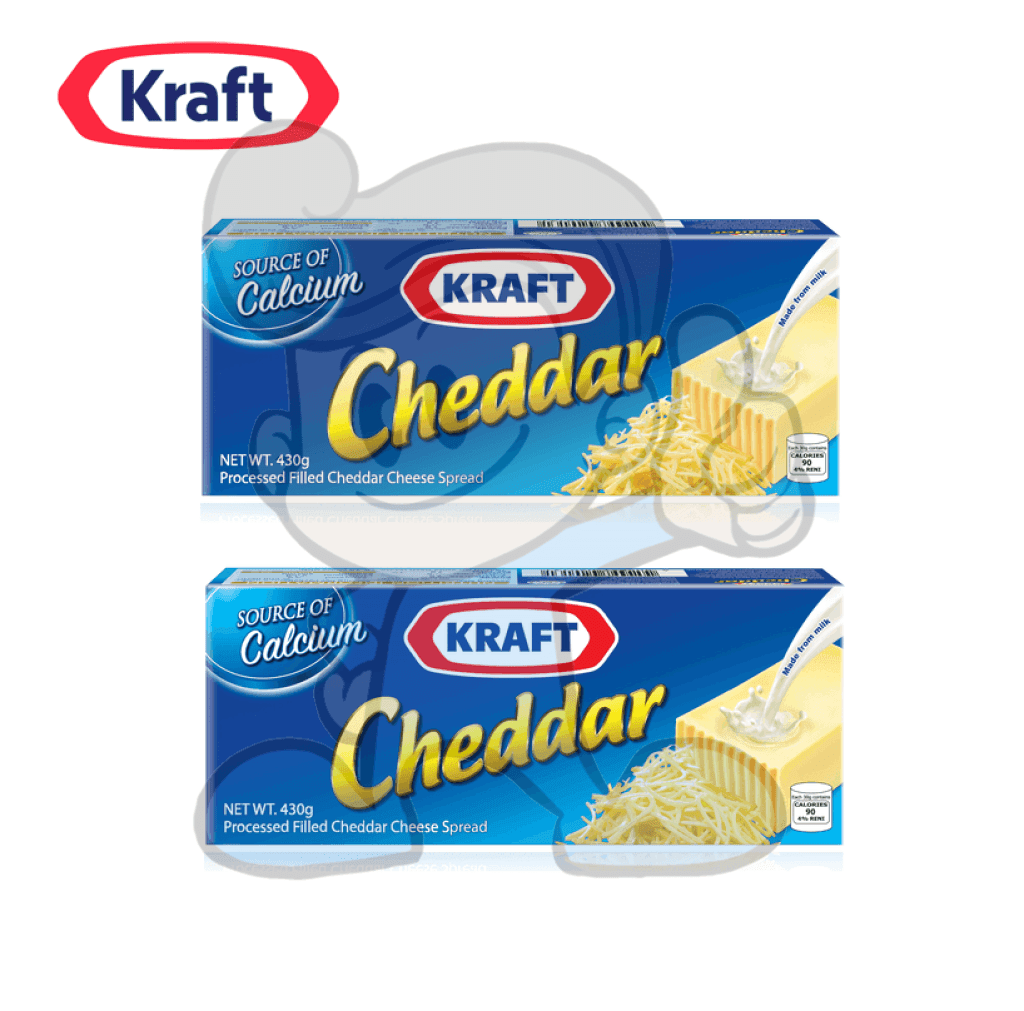 Kraft Cheddar Processed Cheese Spread (2 X 430G) Groceries