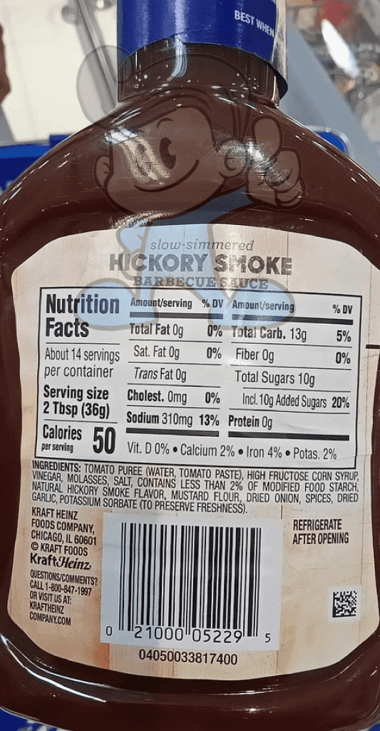 Kraft Slow-Simmered Hickory Smoke Barbecue Sauce (2 X 496 G) Groceries